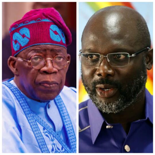 President tinubu commends george weah for accepting defeat nigeria newspapers online