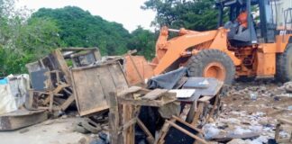 ffb scene of the demolished illegal market in asokoro abuja x