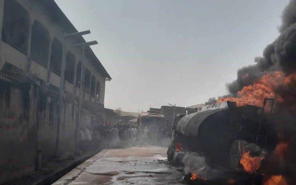 Shops viewing centre burnt in kwara tanker explosion - nigeria newspapers online