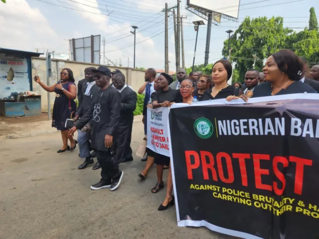 Falana leads lawyers in protest against police brutality in lagos - nigeria newspapers online