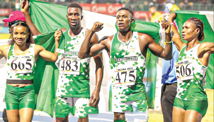 Ghana 2023 nigeria top athletics table nigeria newspapers online