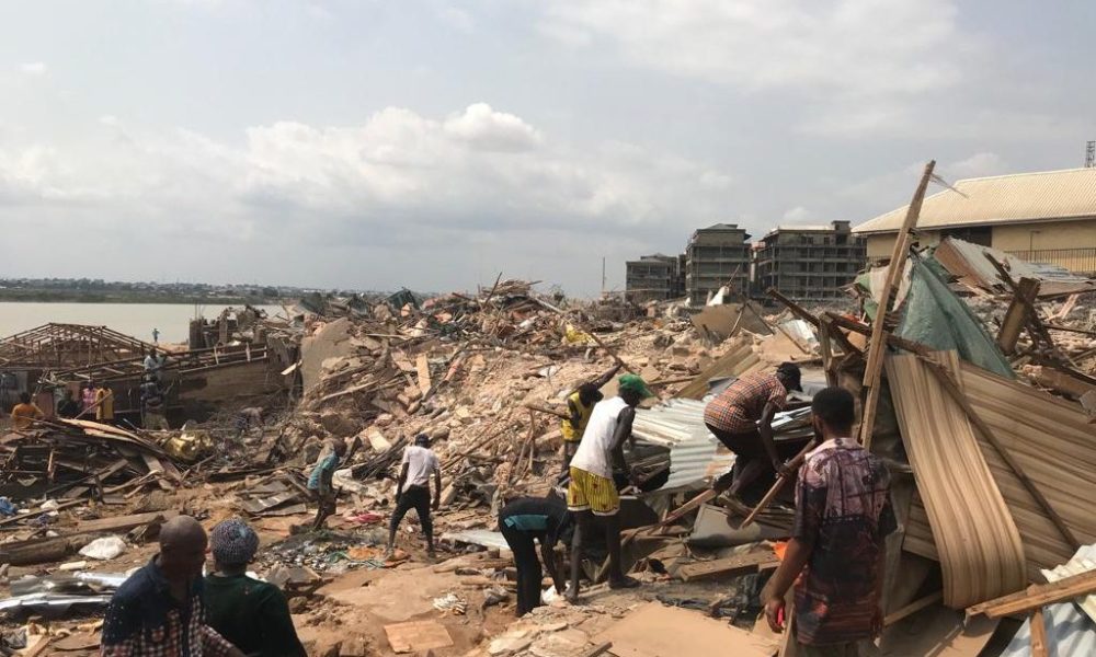 a displaced as anambra demolishes illegal structures in onitsha x x