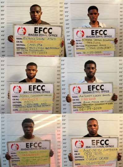 Faces of 23 crooks jailed for internet fraud in oyo osun - nigeria newspapers online