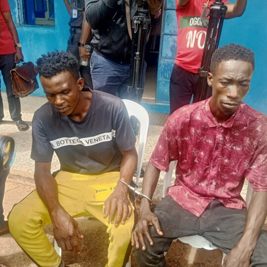 Two arrested for robbing church members kidnapping pastor in edo - nigeria newspapers online