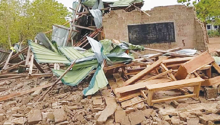 Windstorm destroys nasarawa schools sacks pupils - nigeria newspapers online