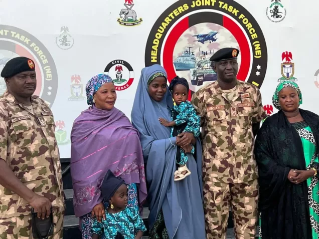 Army hands over rescued chibok girl 3 children to borno govt - nigeria newspapers online