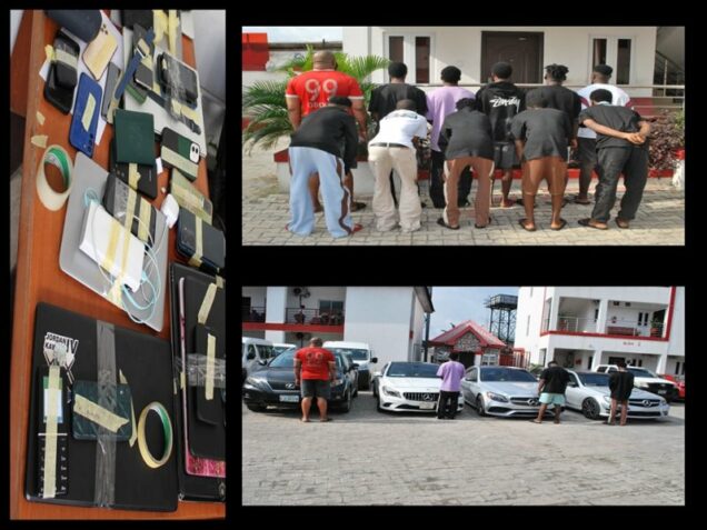 11 internet fraudsters busted in rivers cars phones recovered - nigeria newspapers online