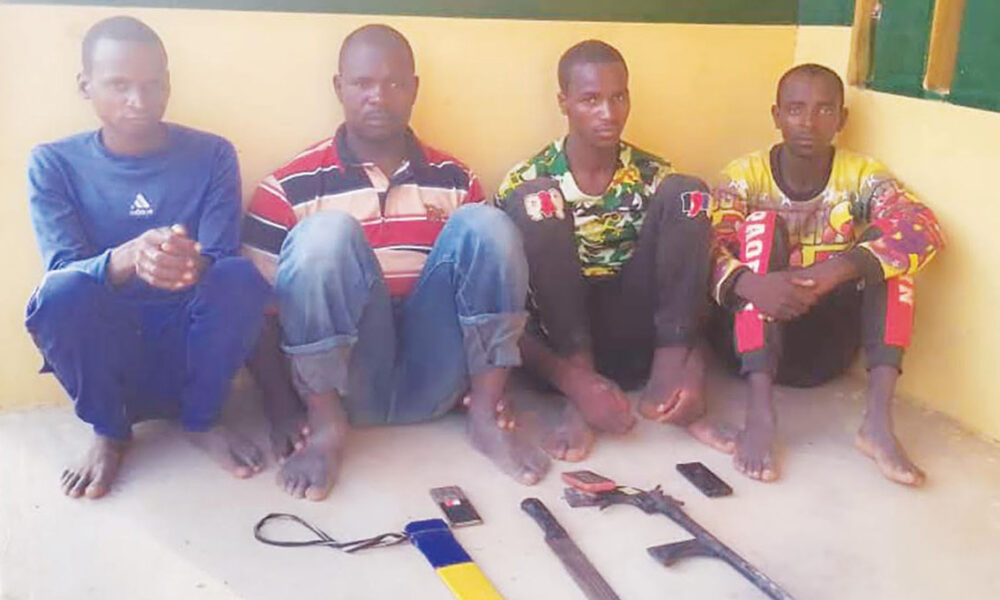 Four kidnappers terrorising northwest nabbed in kaduna - nigeria newspapers online