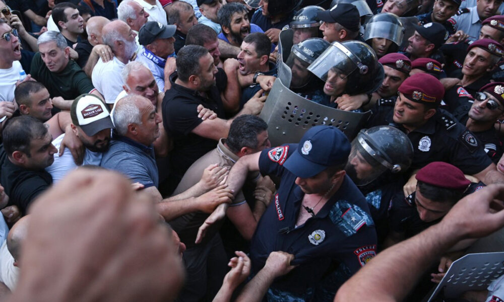 Dozens injured in Armenia anti-government protest