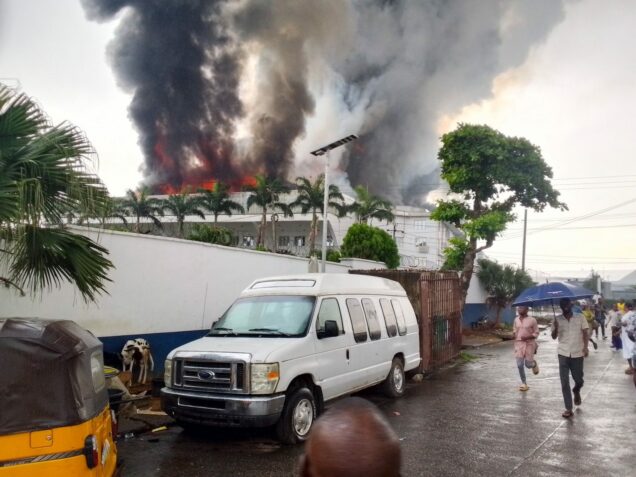 Breaking christ embassy church hq oregun lagos on fire - nigeria newspapers online