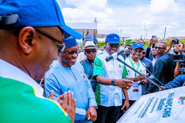 Nnpc ltd Commissions 12 cng stations in abuja lagos - nigeria newspapers online