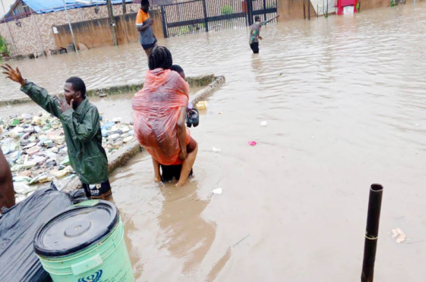 Lagos floods pupil swept away 2-storey house collapses as many displaced - nigeria newspapers online