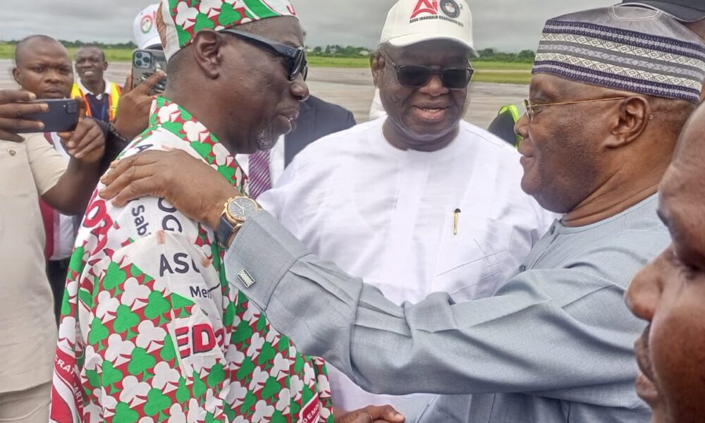 Photos atiku in edo for pdp final campaign rally - nigeria newspapers online