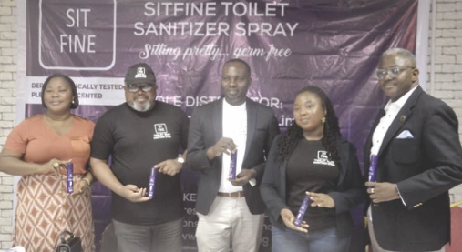 Pharmaceutical coy unveils sitfine toilet seat sanitizer spray - nigeria newspapers online