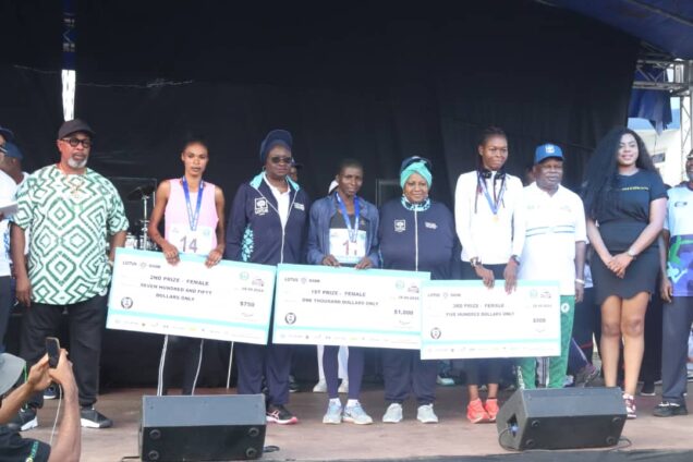 Nigerian athletes win top prizes in lotus bank 10km race - nigeria newspapers online