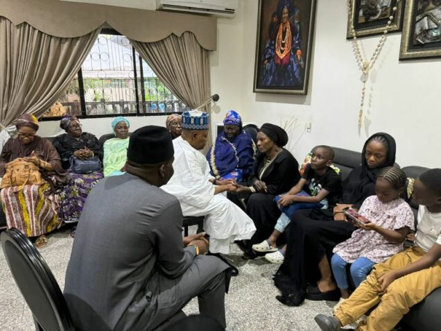 Shettima offers words of comfort to grieving tallen family - nigeria newspapers online