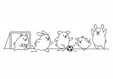 Cachorrinhos jogando futebol fofinhos