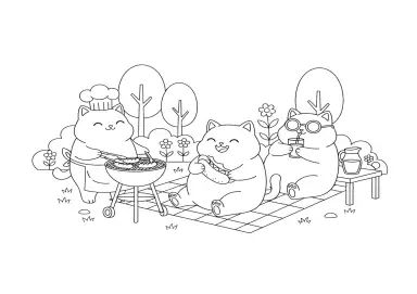 Piquenique com Churrasco dos Gatinhos