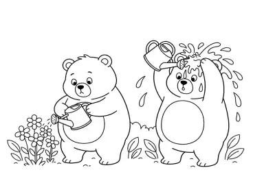 Desenho para colorir Acidente na Rega dos Ursos