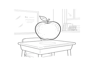 Maçã na escola