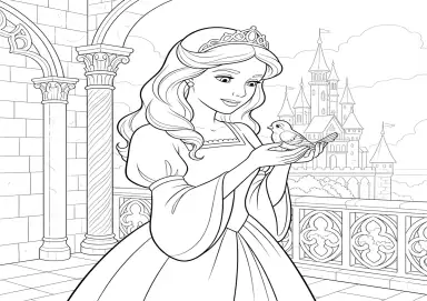 Princesa e um pequeno pássaro