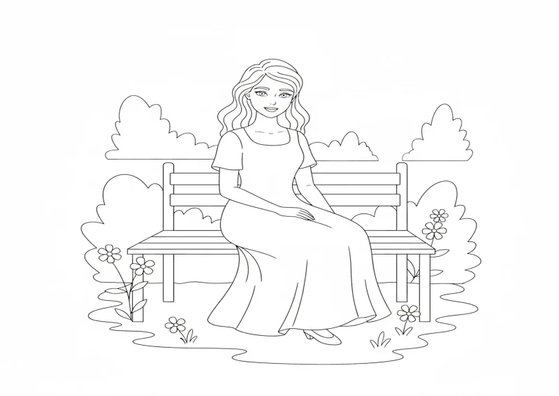 Princesa Sentada no Jardim