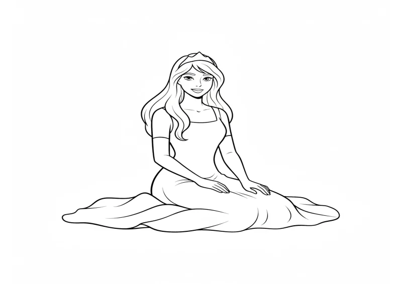 Princesa Sentada no Chão