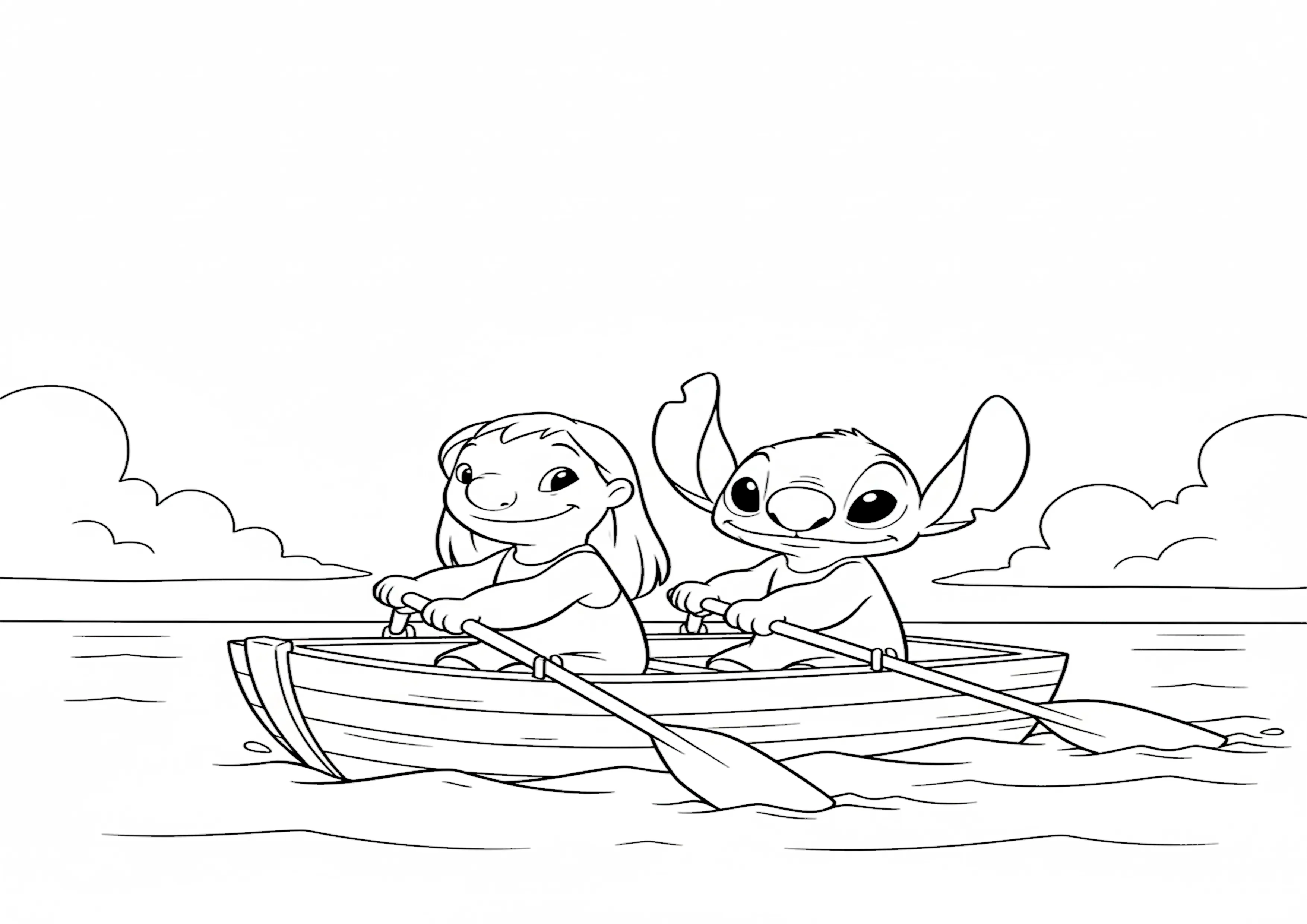 Lilo e Stitch no Barco