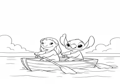 Lilo e Stitch no Barco