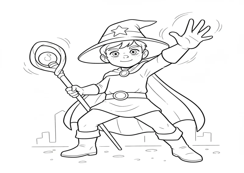 Criança Fantasiada de Magia