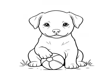 Filhote com Bola
