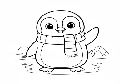 Pinguim com Cachecol