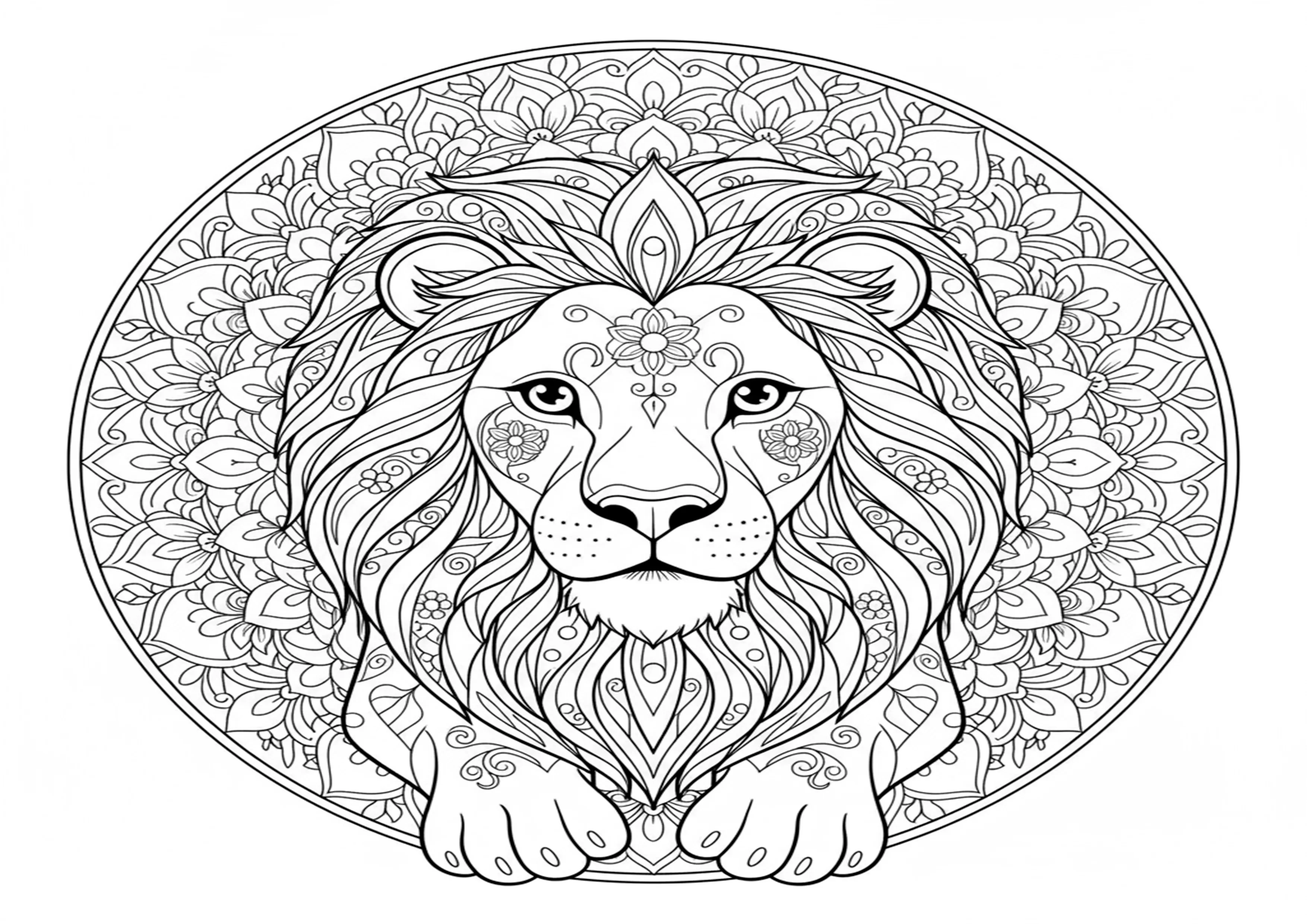 Leão Mandala Rei dos Animais