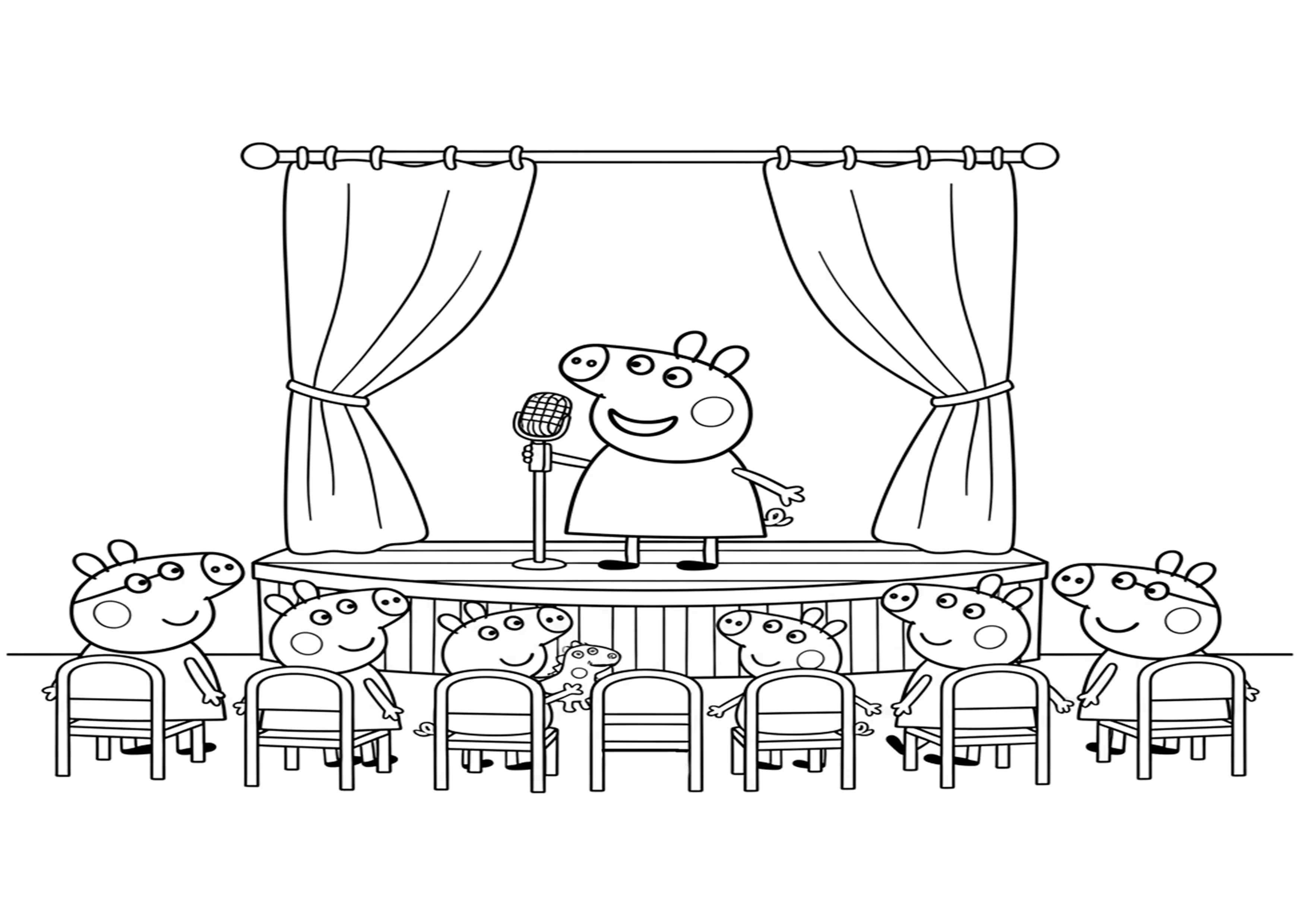 Peppa no Palco da Escola