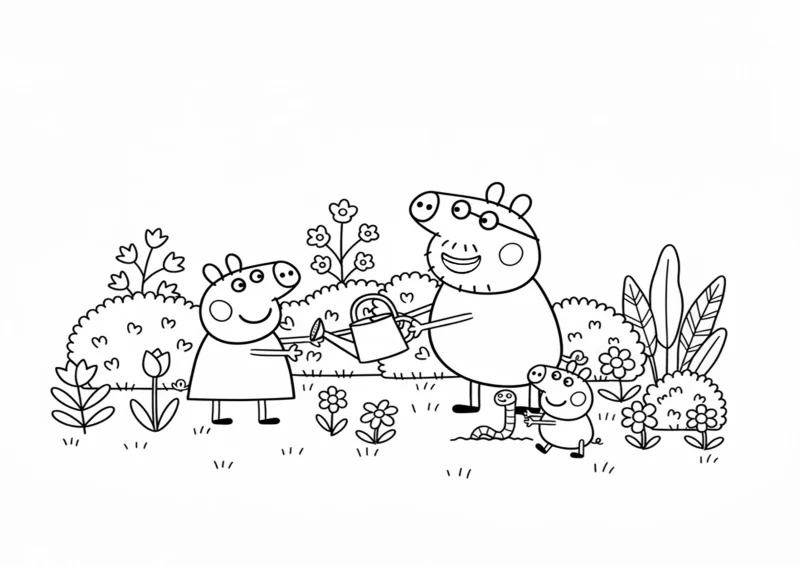 Peppa Visitando o Vovô no Jardim