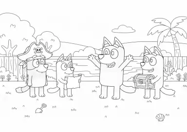 Bluey e Bingo Brincando de Pirata