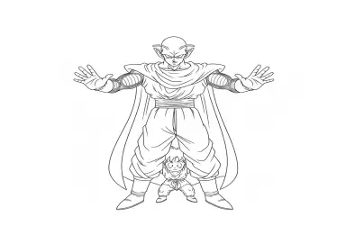 Piccolo Protegendo Gohan