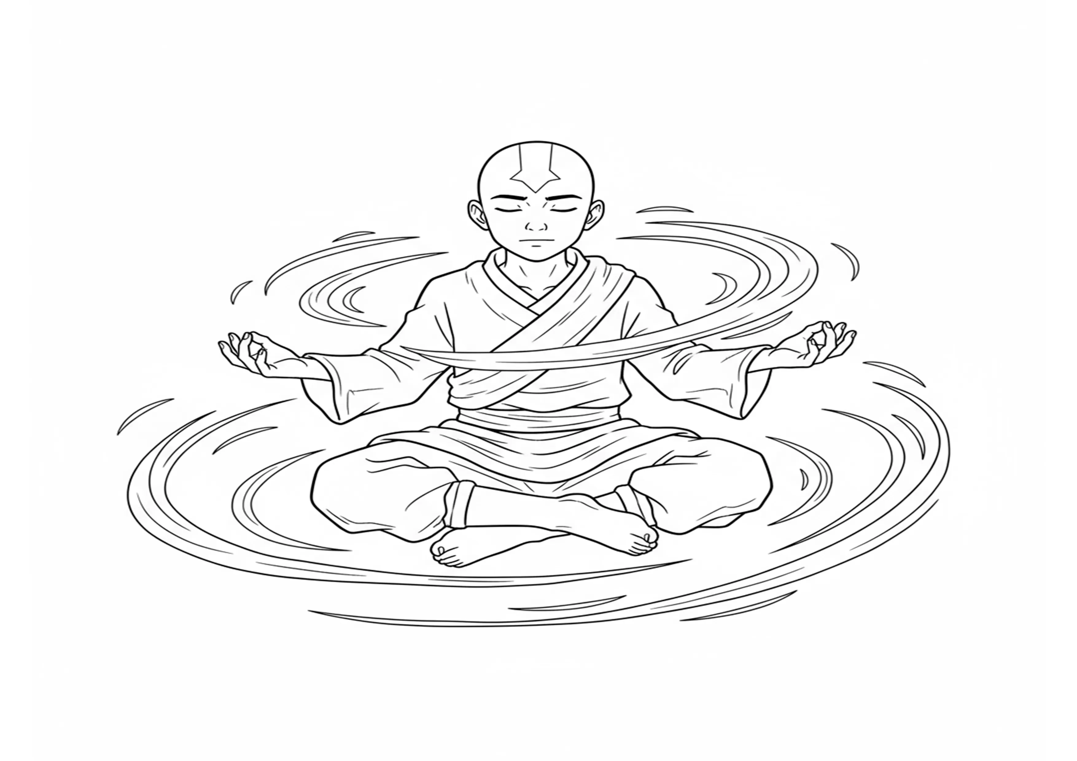 Aang Dominando o Ar