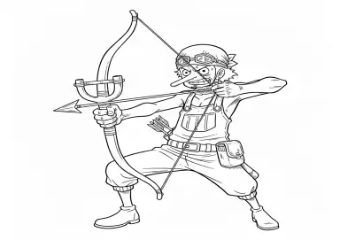 Usopp Mirando Com Estilingue