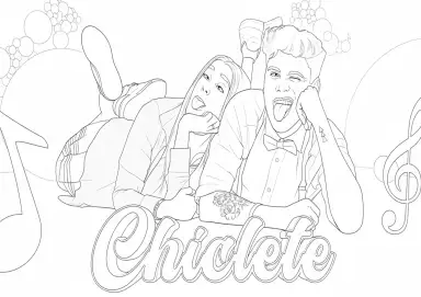 Emilly Vick e Robson desenho Chiclete