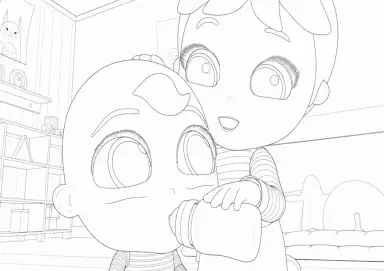 Irmã Alimentando o Bebê Little Angel