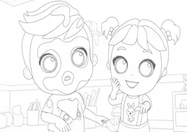 Bebês Little Angel Brincando Com Tinta