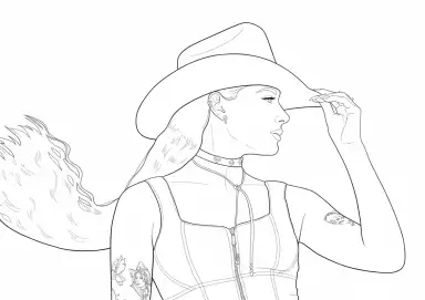 Ana Castela Boiadeira Para Colorir