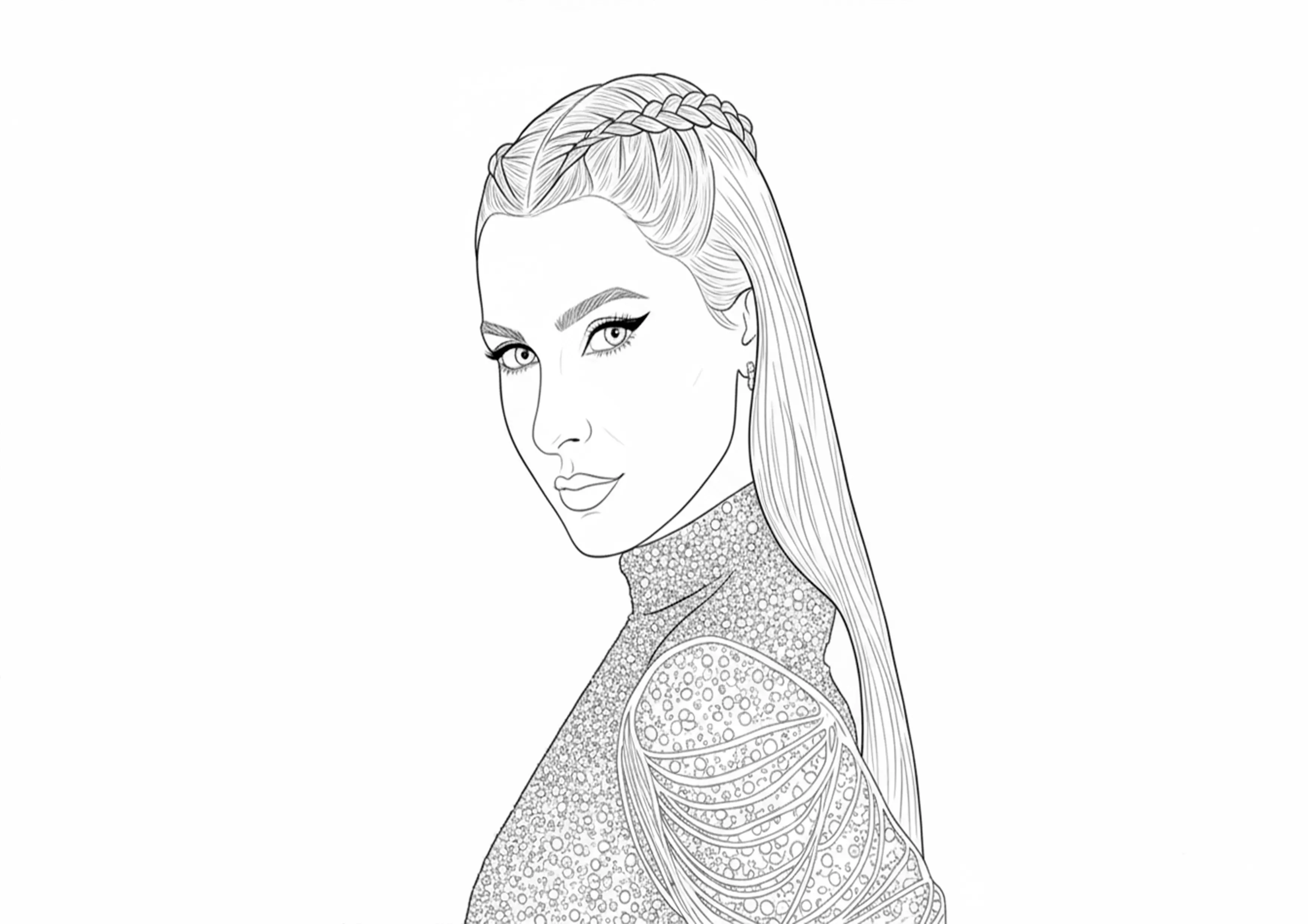 Ana Castela Elegante Para Colorir