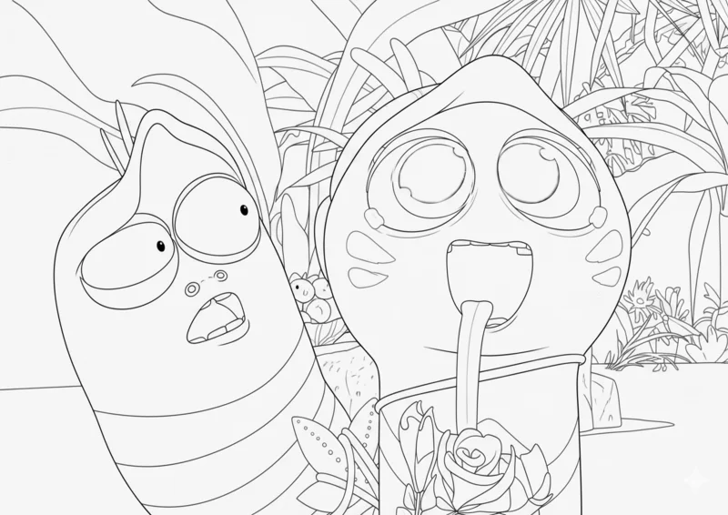 Larva Island Red e Pin Surpresos com Flor