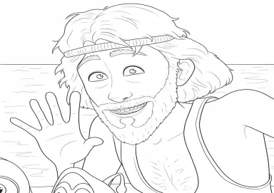 Chuck Acenando na Ilha