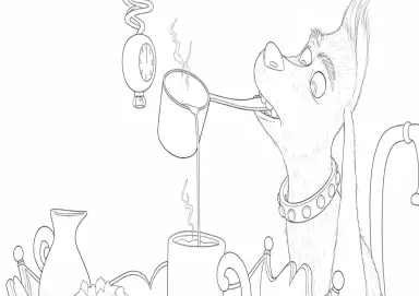 Max Servindo Café do Grinch