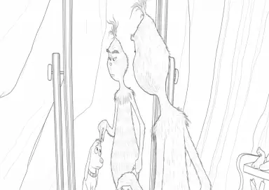 O Grinch e Max se Olhando no Espelho