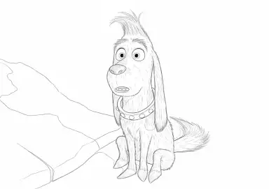 Max o Cachorro Sentado Esperando