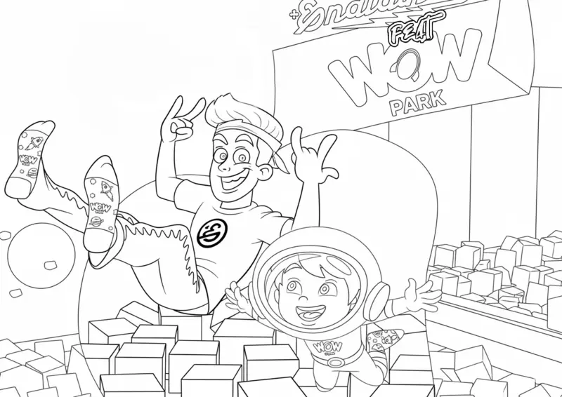 Desenho do Enaldinho no Wow Park para Colorir